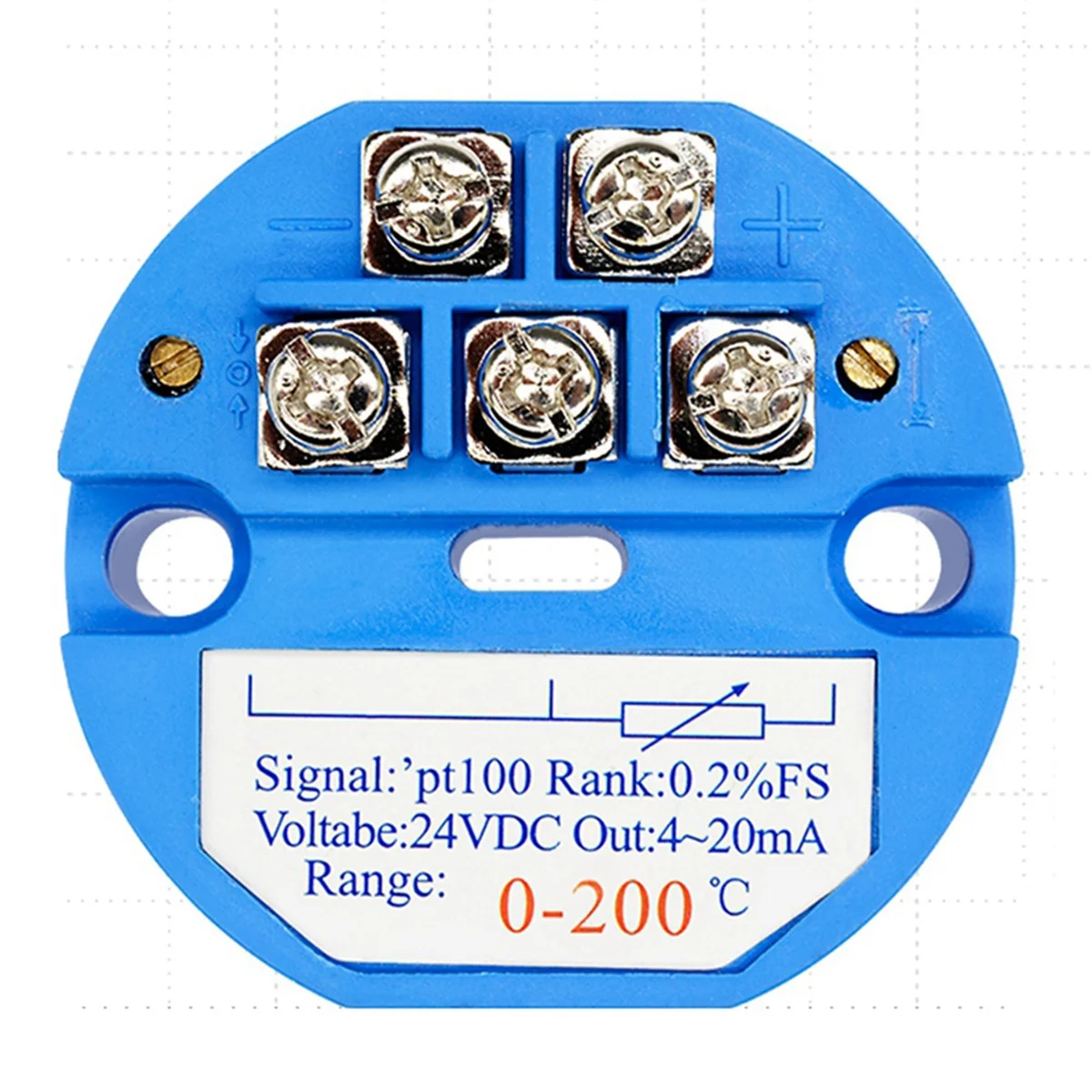 PT100 0-200 Degree Temperature Sensing Transmitter 4-20MA Output Head Mounted Temperature Transmitter