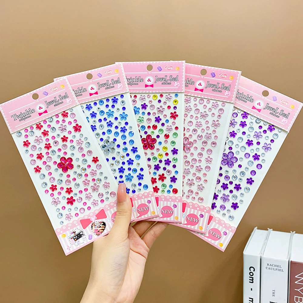 Face Rhinestone Sticker Craft Gems Decoration Eyebrow Jewels Scrapbooking Sticker 3D Diamond Self Adhesive Party Body Makeup