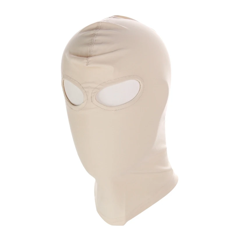 Role Play Costume With Full Face Mask Hood For Cosplay Halloween Sexy Lingerie Party,Open Eyes And Mouth Headgear,Elastic Cap