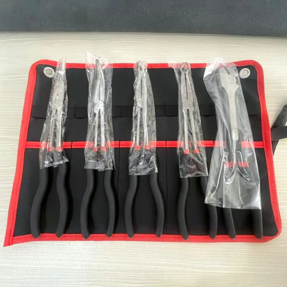 Professional Extended Pliers Set Needle Nose Bent Tip Hand Tools For Automotive Mechanics Tight Spaces Maintenance