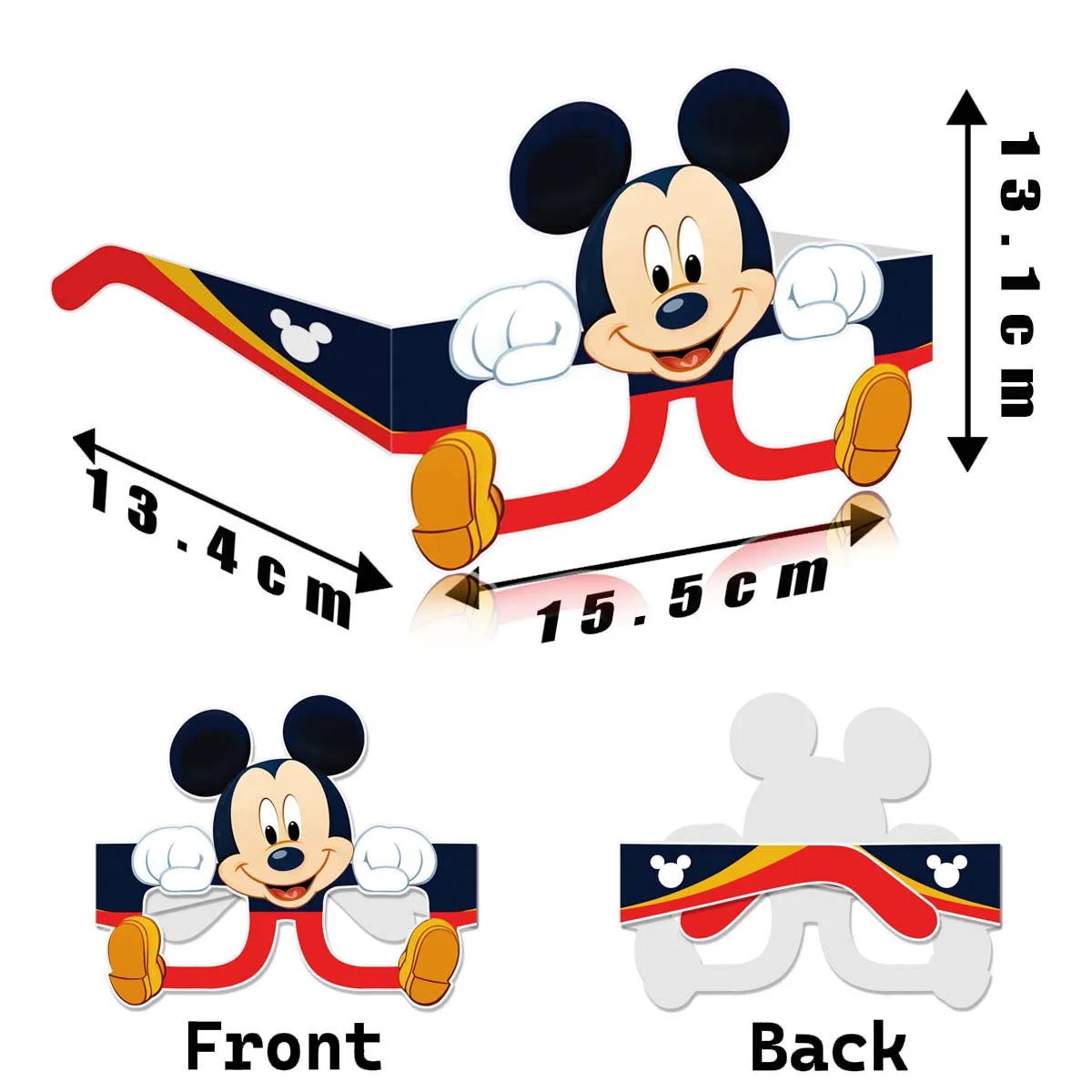 Crianças adultos foto adereços 14 pçs/set disney minnie mouse mickey mouse armações de óculos de papel