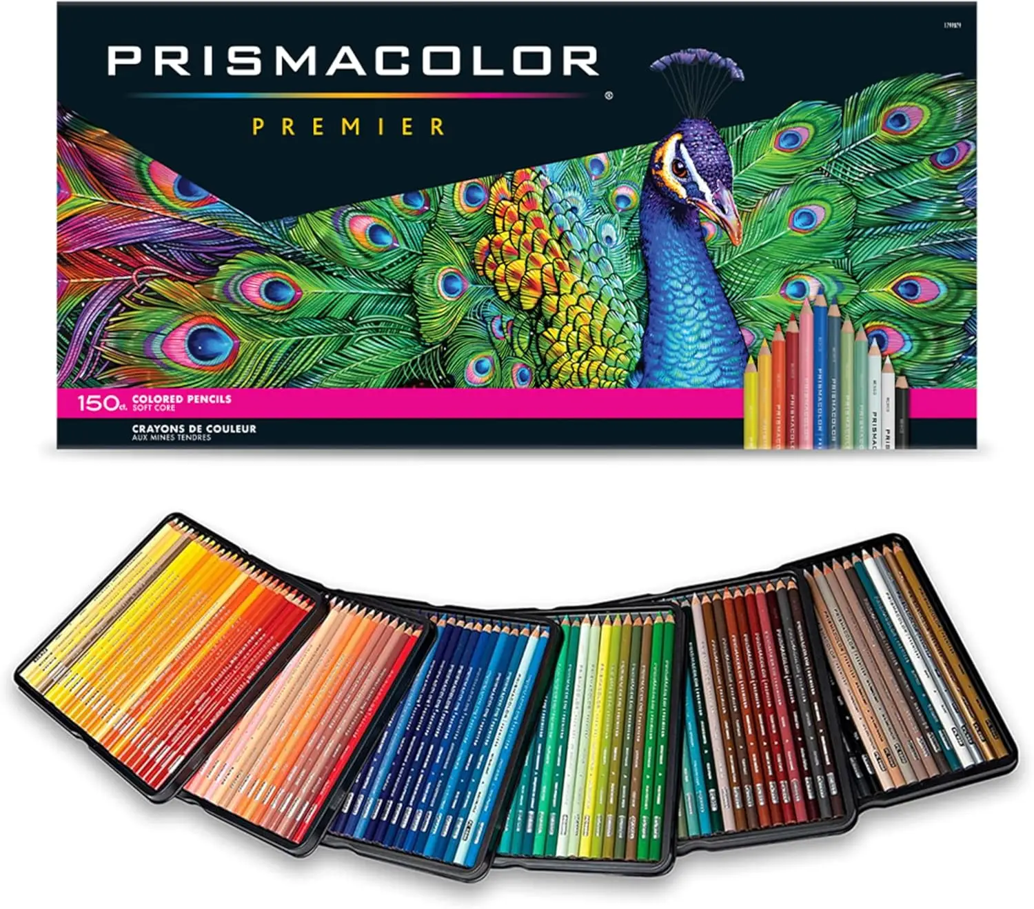 

150 Soft Core Colored Pencils, Vibrant Colors for Adult Coloring, Drawing & Arts