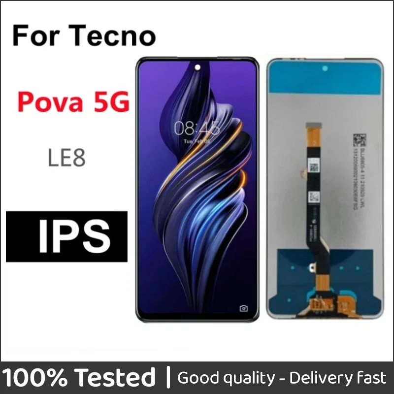 

6.9"For Tecno Pova 5G LCD Display with Touch Screen Digitizer Replacement For Tecno LE8 Pova 5G LCD