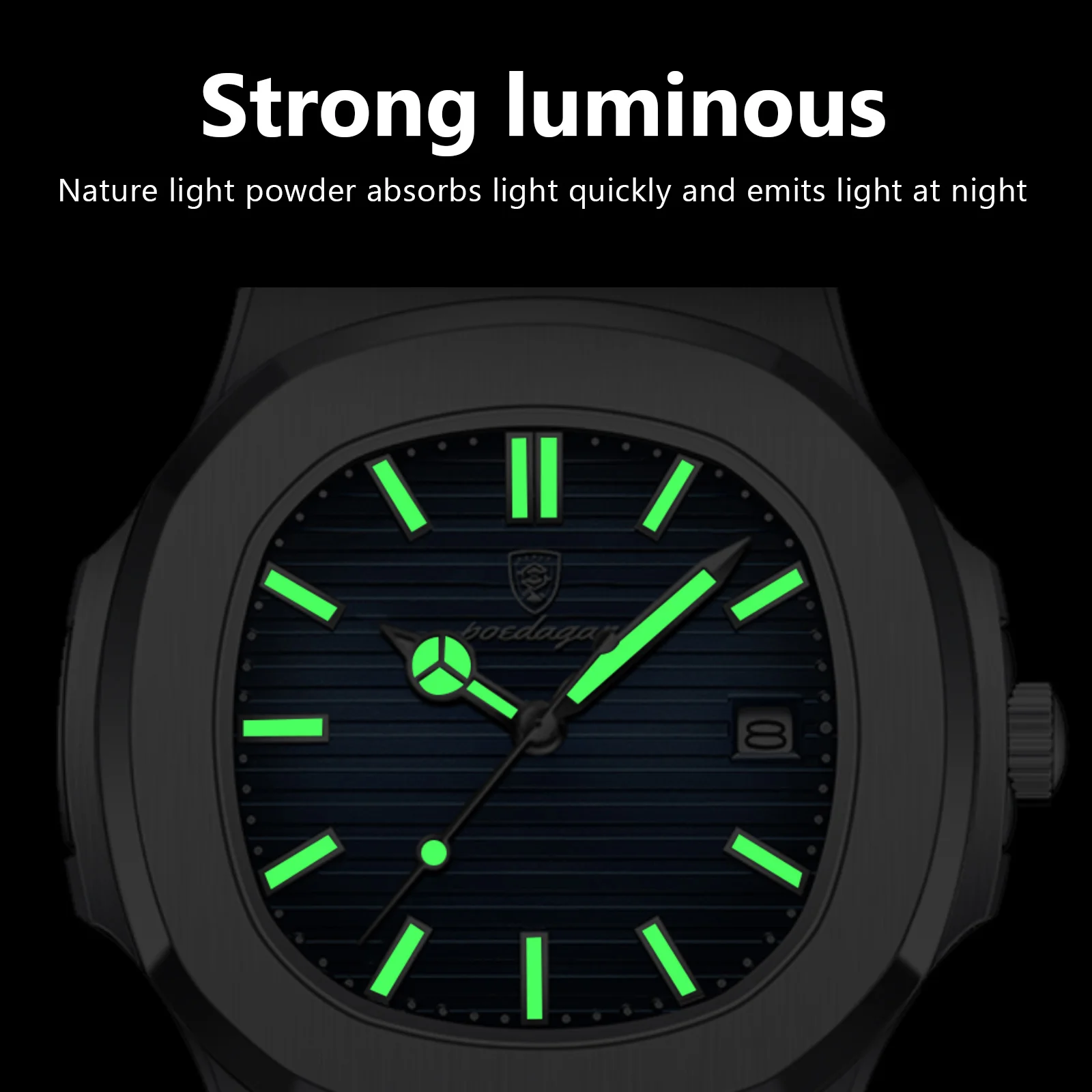 POEDAGAR Original Business Men's Watches Waterproof Luminous Date Men Wristwatch Leather Fashion Quartz Male Watch Gift with Box
