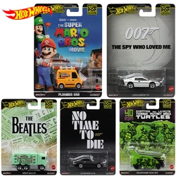 Genuine Hot Wheels Premium Pop Culture 1/64 Car Volkswagen Drag Bus Plumber Van Vehicle Alloy Toys for Boys Hauler Aston Lotus