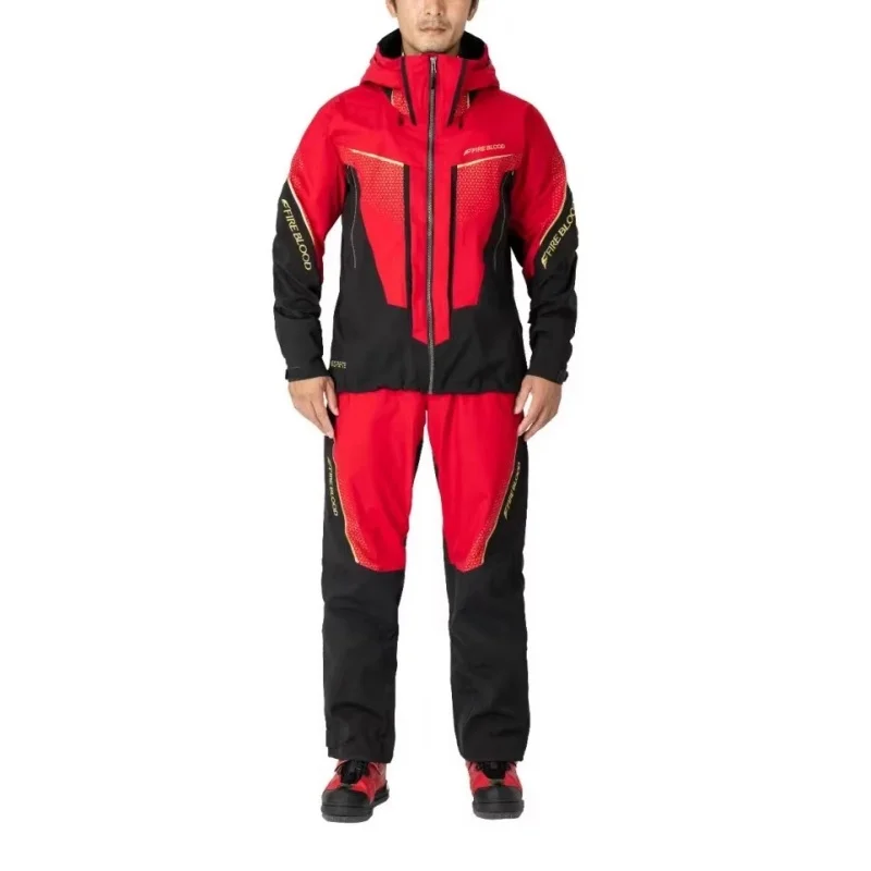 New Brand Fishing Clothing Men's Summer Thin Waterproof Rock Fishing Set Three layer Laminated Adhesive Rainstorm Overalls