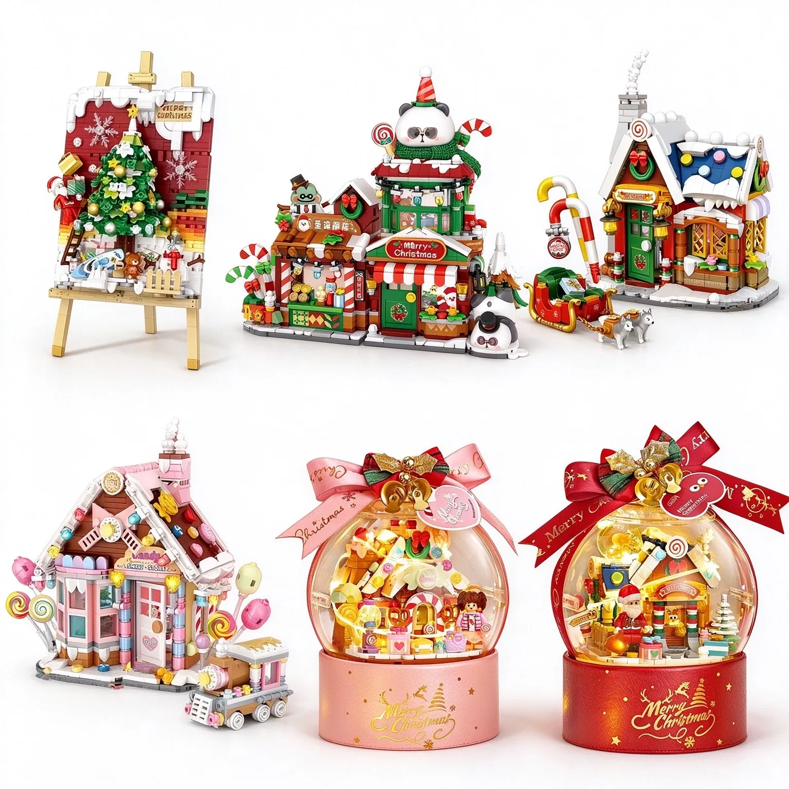 Loz Mini Blocks Christmas Classic Set Loz Building Bricks Construction Toys Decoration Gift for Kids Youth Adults Puzzle Toys