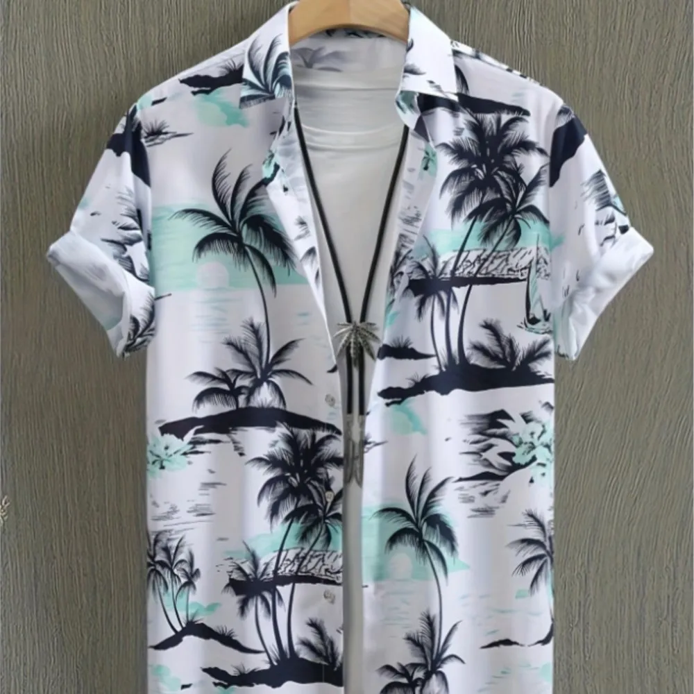 

Loose Men's Shirts Shirts For Man Menswear Clothing Man's Clothes Casual Short Sleeves Tops Beachwear Personality Holiday Beach