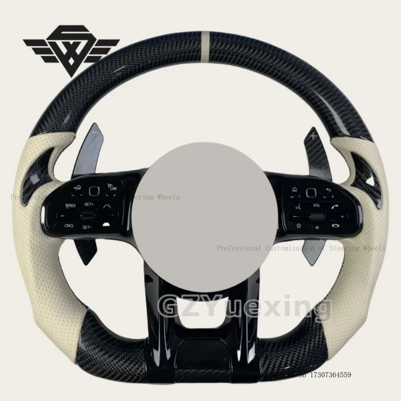 Custom Carbon Fibre Steering Wheel for Mercedes Benz W176 W204 W212 W207 W208 W205 W167 W213 W222 Models Sports Design