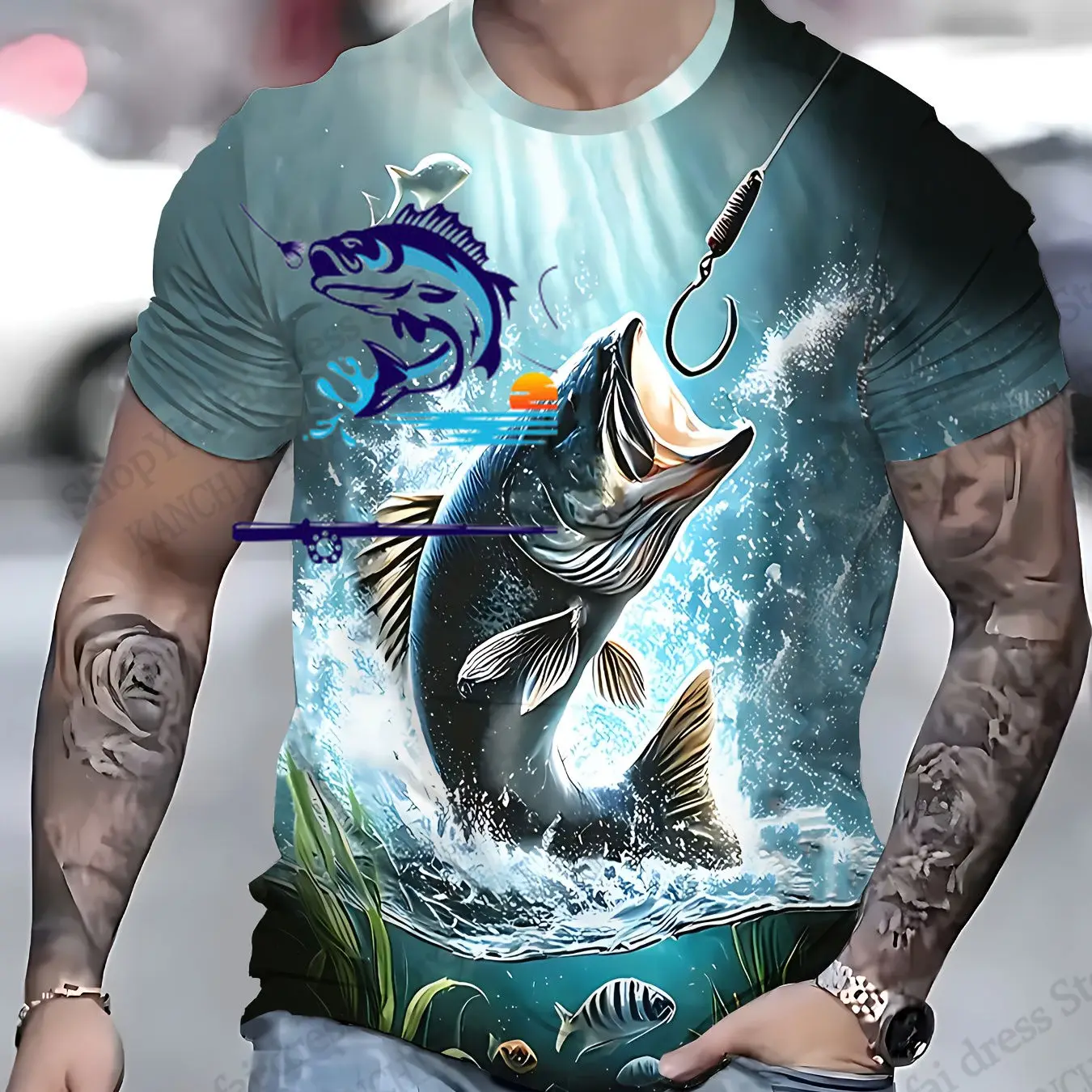 2026 New Fishing Fish 3D Print T-shirt Men Women Fashion Casual Outdoor Sports Short Sleeve Tops Tees Men Clothes Camiseta Kids