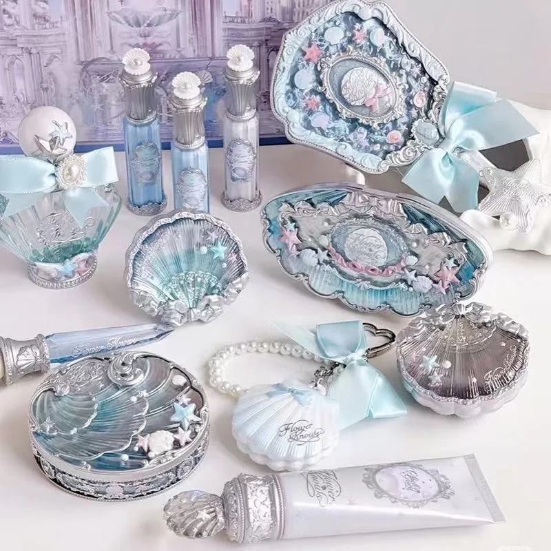 Flowerkaren maquillage coffrets cadeaux petit ange fard à paupières coquille bijoux glaçure à lèvres fard à joues fleur savoir l'ours doux Blush correcteur