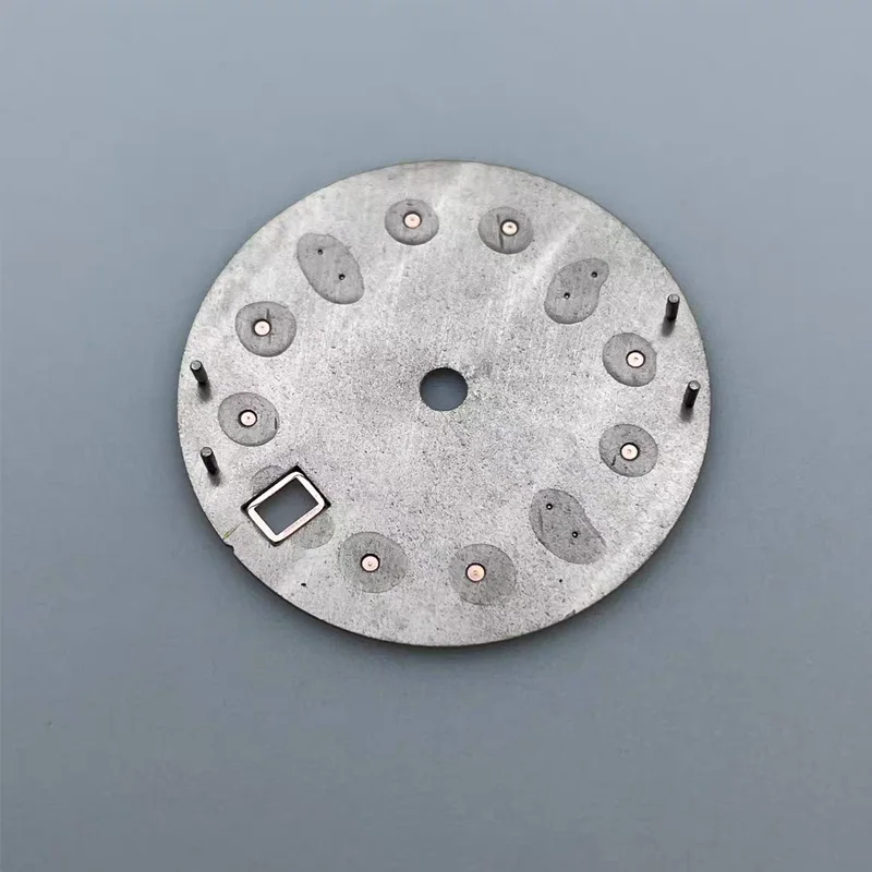 NH34 dial, 28.5mm meteorite texture, S logo dial, luminous blue, suitable for GMT NH34/NH35/NH36 movement modification parts.
