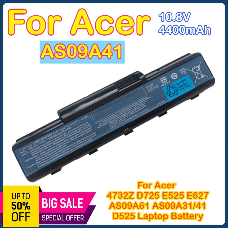 

AS09A41 для Acer 4732Z D725 E525 E627 AS09A61 AS09A31/41 D525 аккумулятор для ноутбука