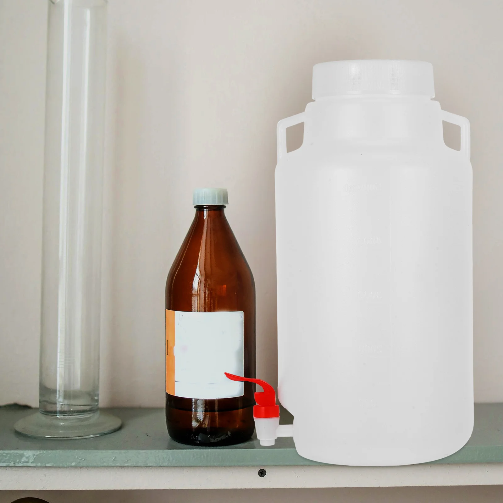 5 لتر البلاستيك حنفية زجاجة مختبر كاشف موزع مانعة للتسرب حاوية تخزين المياه للاستخدام المختبر حنفية موزع إبريق #4