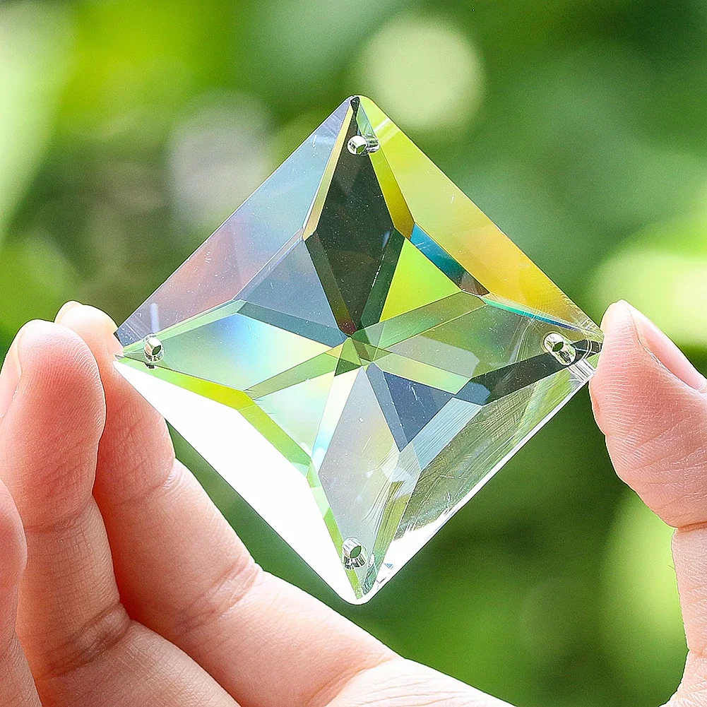 

Квадратный крест цветок прозрачный кристалл «Ловец солнца» стеклянная люстра кулон сменный аксессуар DIY окно свадебный декор орнамент