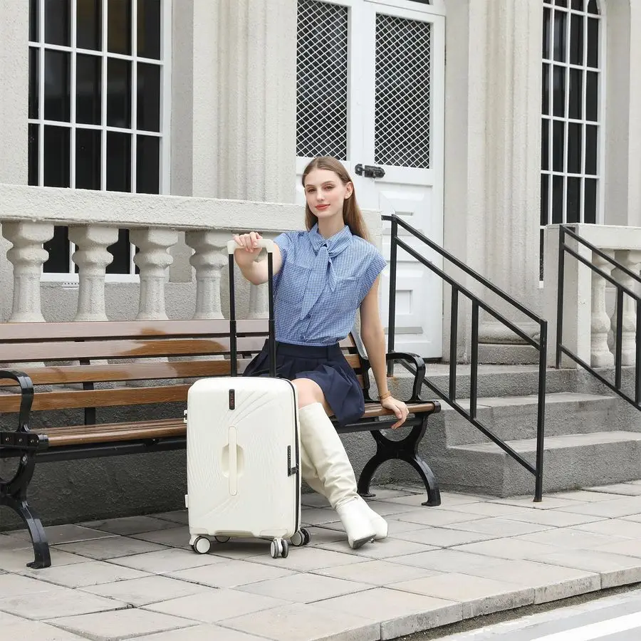 インチ拡張可能機内持ち込み荷物、ハードサイド軽量スピナースーツケースTSAロック、22x14x9航空会社承認ハードシェル拡張可能