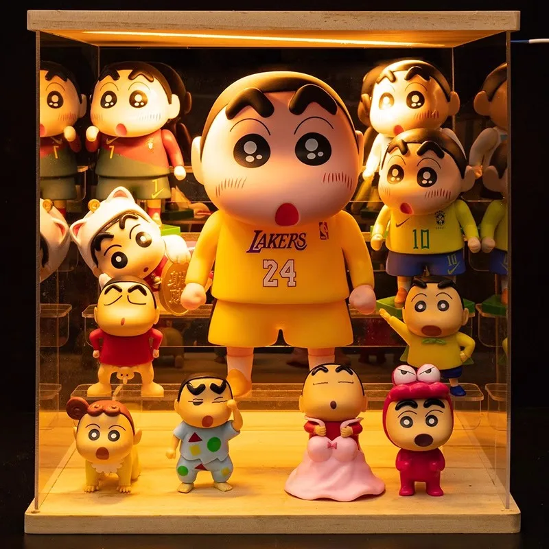 Kredka Shin-Chan portret rodzinny Anime rysunek lalka wysokiej jakości dziewczyna-serce animacja na pulpicie model peryferyjny prezent urodzinowy