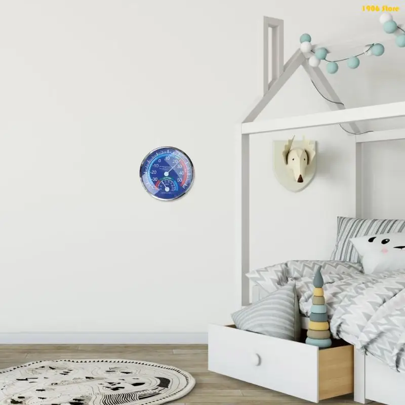 U1JB Temperature Humidity Detector Meter Gauge Wall Mount for Indoor Home Baby Room