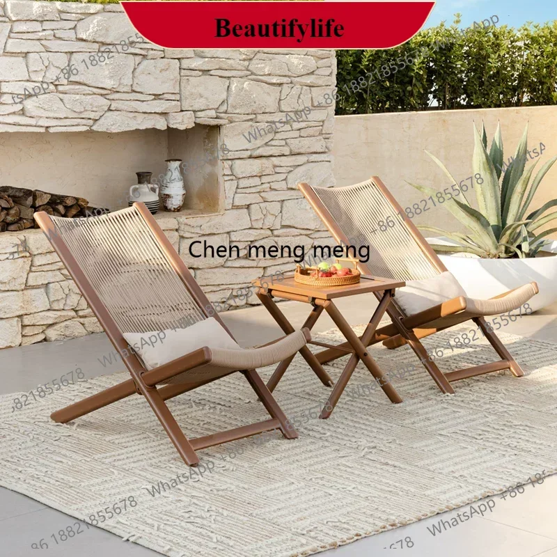 

M138Rattan Balcony Folding Chair Garden Recliner Camping Beach Folding Chair Portable Outdoor Chaise Pliante Portable Furniture