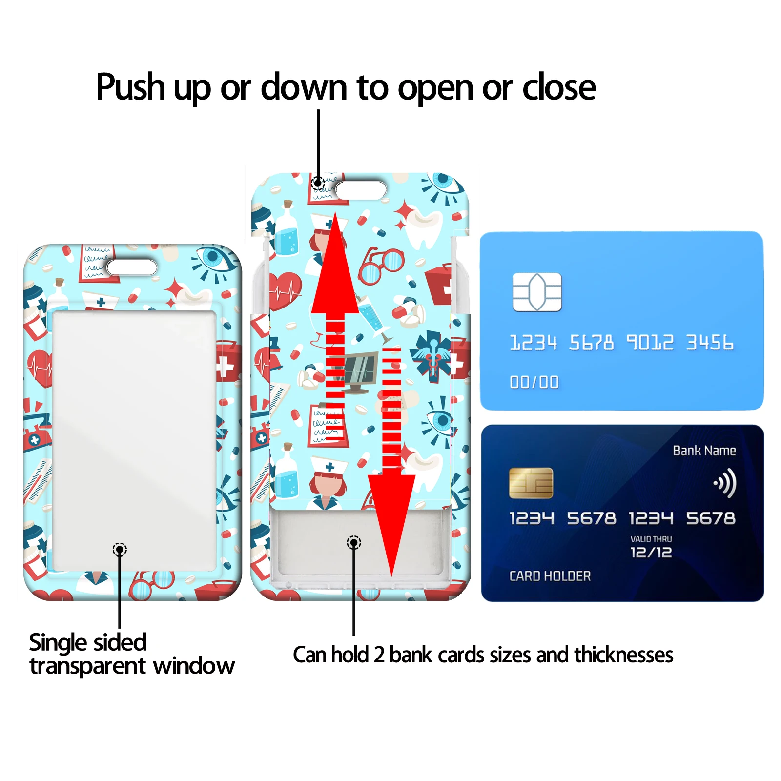 Smycz do identyfikatora medycznego, etui na identyfikator lekarza, smycze na szyję dla kobiet, etui na karty, brelok do kluczy, prezent