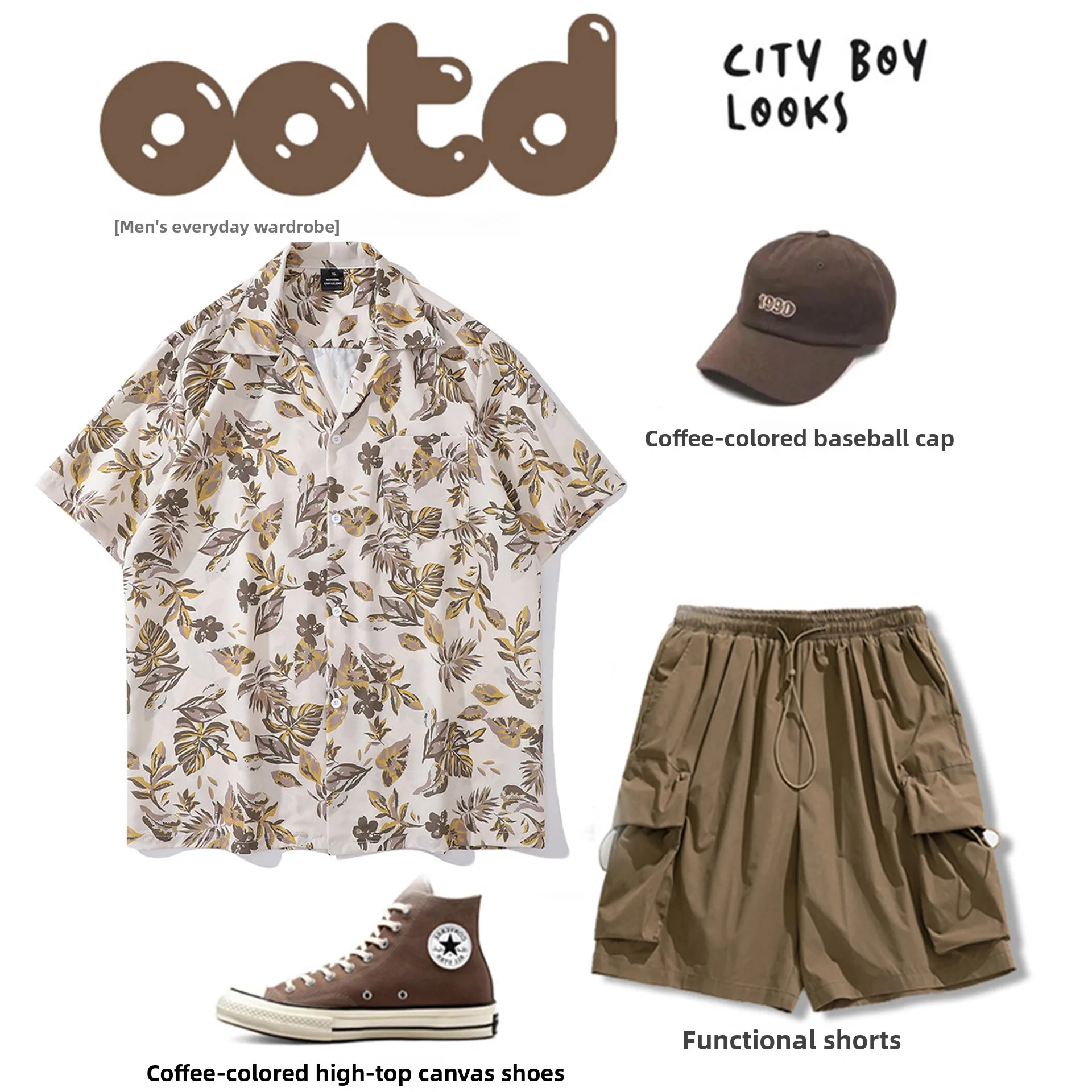 

Retro Floral Print Loose Cuban Collar ort Sve irt Men's Summer Holiday Hawaii Vaion irt orts Set ex