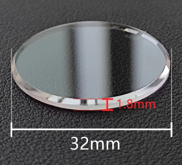 1.8mm Thickness Flat Round Mineral Watch Crystal 31mm Diameter Glass with Chamfered Edge for SK Watch W4182