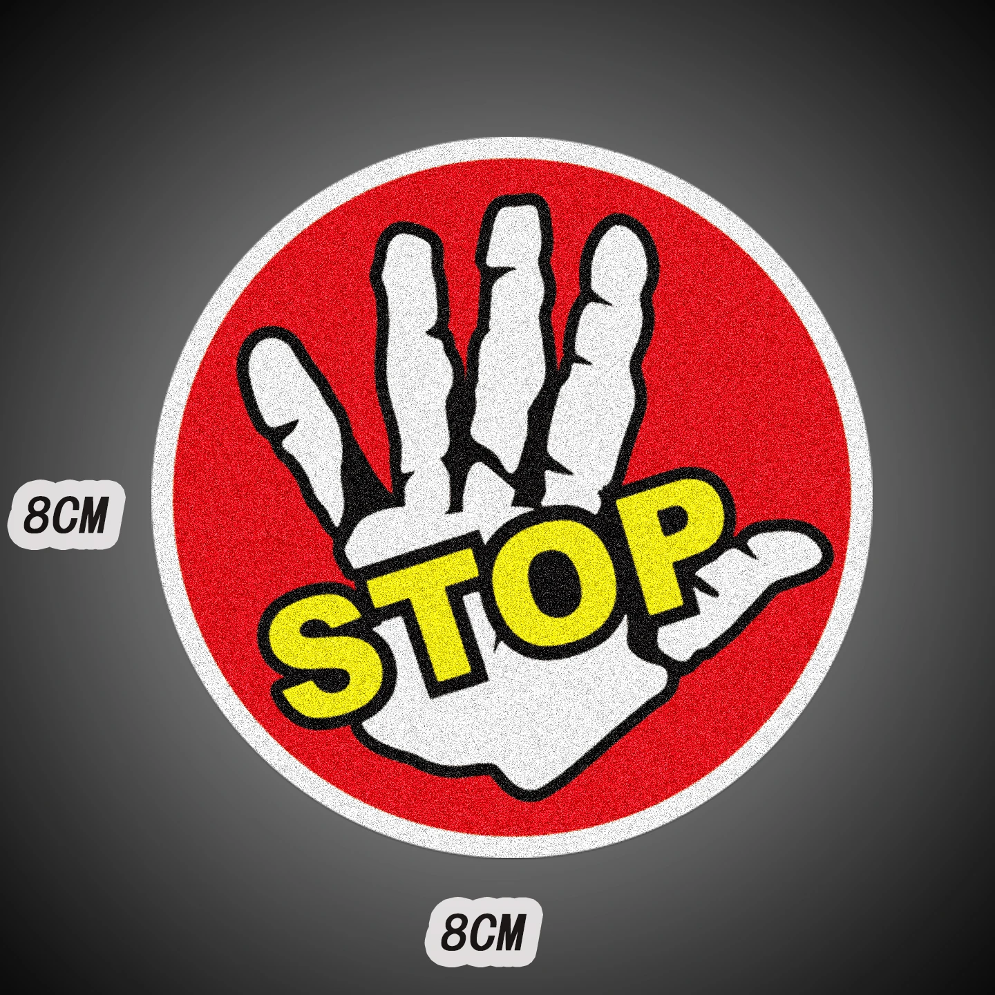 

Motorcycle Stickers Announcement slogan STOP frosted Decal 8CM For HONDA YWMWHA KAWASAKI KTM SUZUKI BMW Sticker