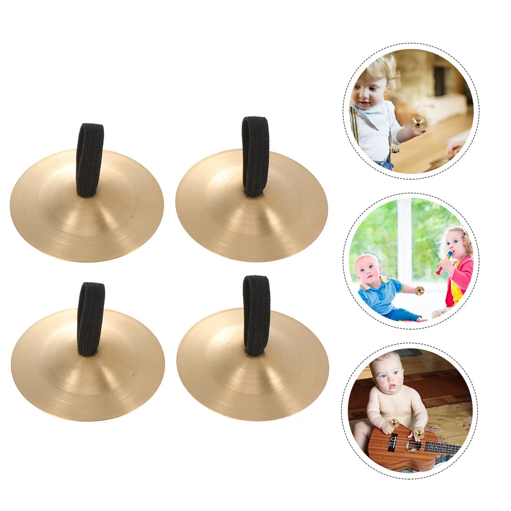 

2 Pcs Mini Orff Copper Cymbals Baby Toys for Babies Musical Finger Dancing Props