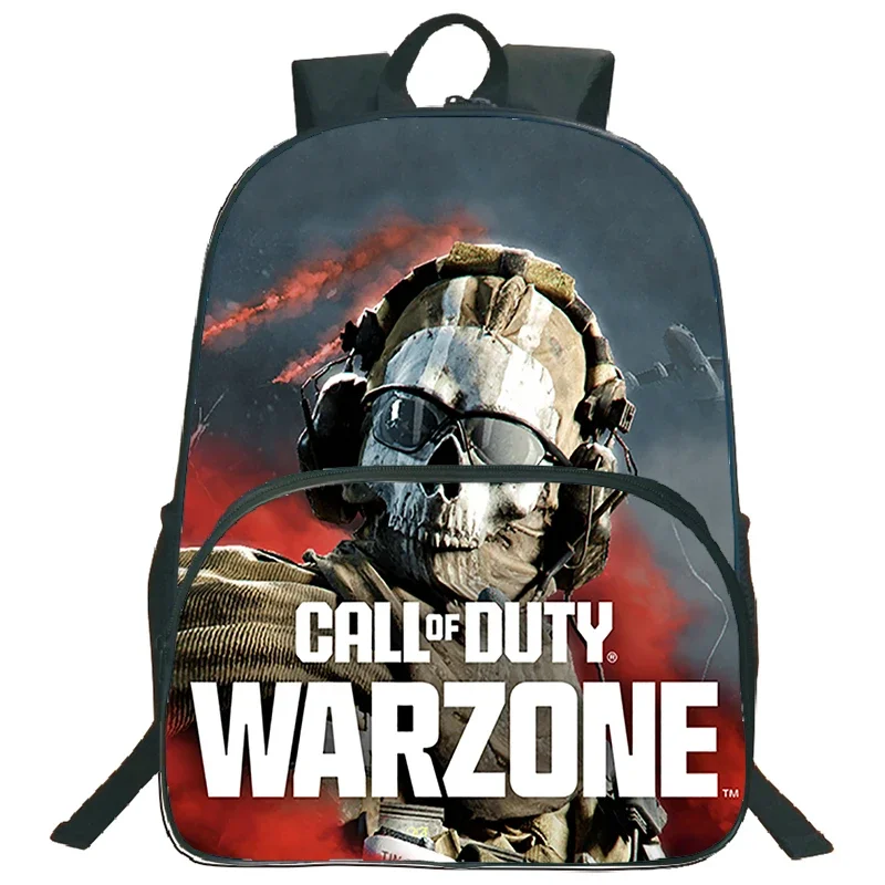 Sac à dos en nylon avec impression Call Of Duty Warzone, sac d'école pour garçons et filles, sac à livres pour ordinateur portable de grande capacité, sacs pour enfants, jeu de tir