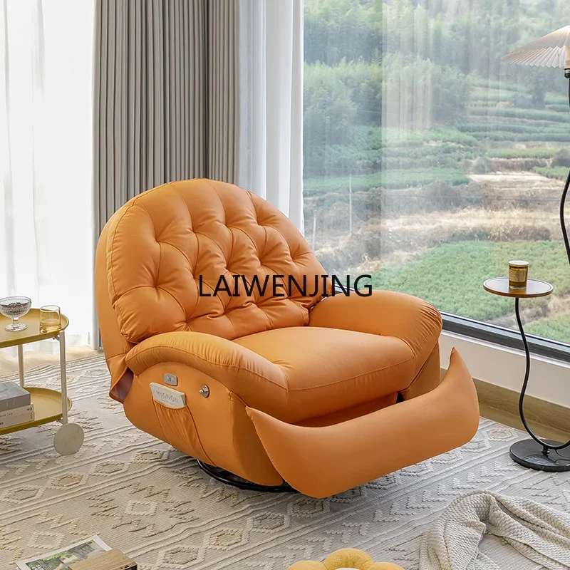 MJY Multifunctional Space Lazy Cabin Living Room Balcony Cat Paw Leather Single Computer Chair Sofa