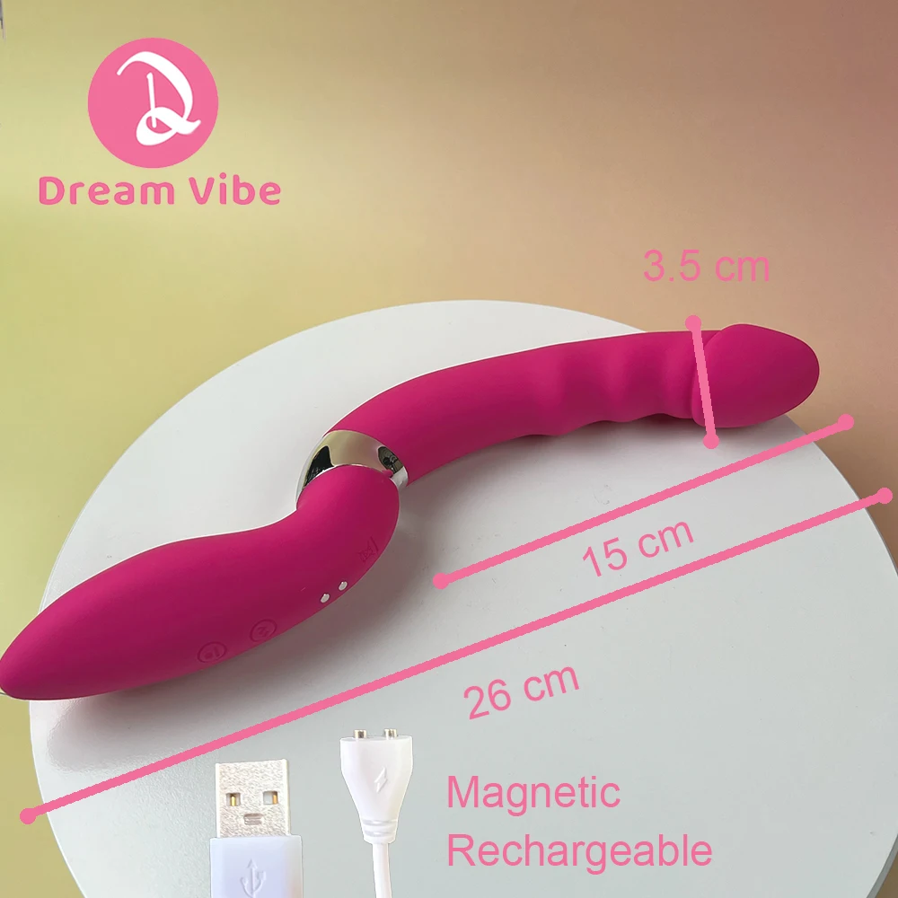 تويست الثنائي تدوير دسار هزاز البظر التنصت تحفيز اهتزازات قوية نهاية مزدوجة U شكل ألعاب جنسية هزازة ضد الماء النساء