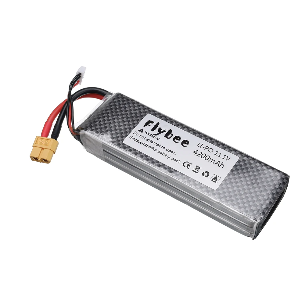 (XT60 plug) 11.1V 4200mAh 45C Rechargeable Battery 3S LiPo Battery 11.1V Li-Polymer Battery For RC Helicopters Car Drone Battery