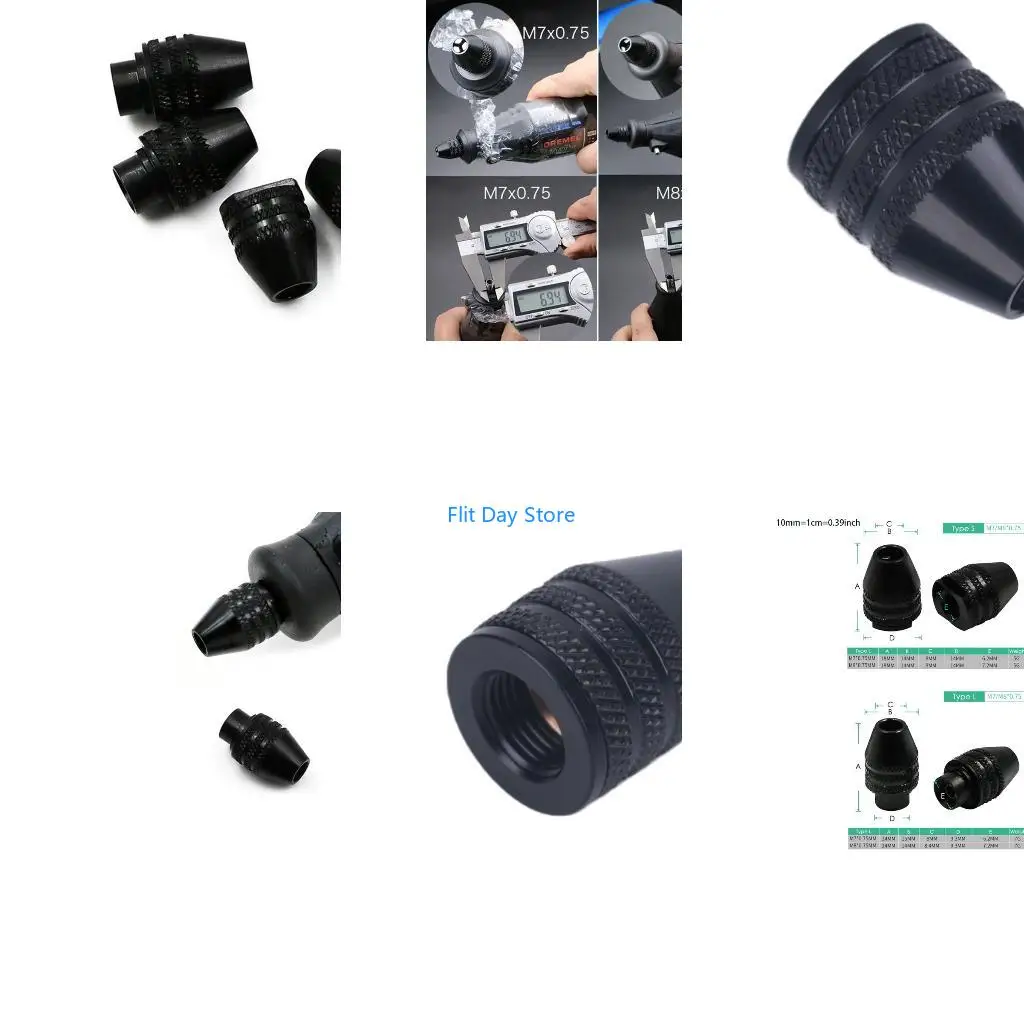 F92C Multifunctional Keyless Drill Chuck Rotary Tool 4-Types Optional Chucks