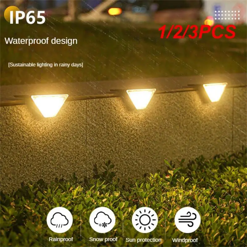 1/2/3PCS Waterproof Trail Light Stair Treads Solar Energy Unique Design Intelligent Light Control Lighting Solar Step Light