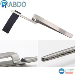 1pc Stainless Steel Dental Occlusal Paper Tweezers Curved Bite Articulating Paper Plier Orthodontic Forcep for Teeth Care Tool