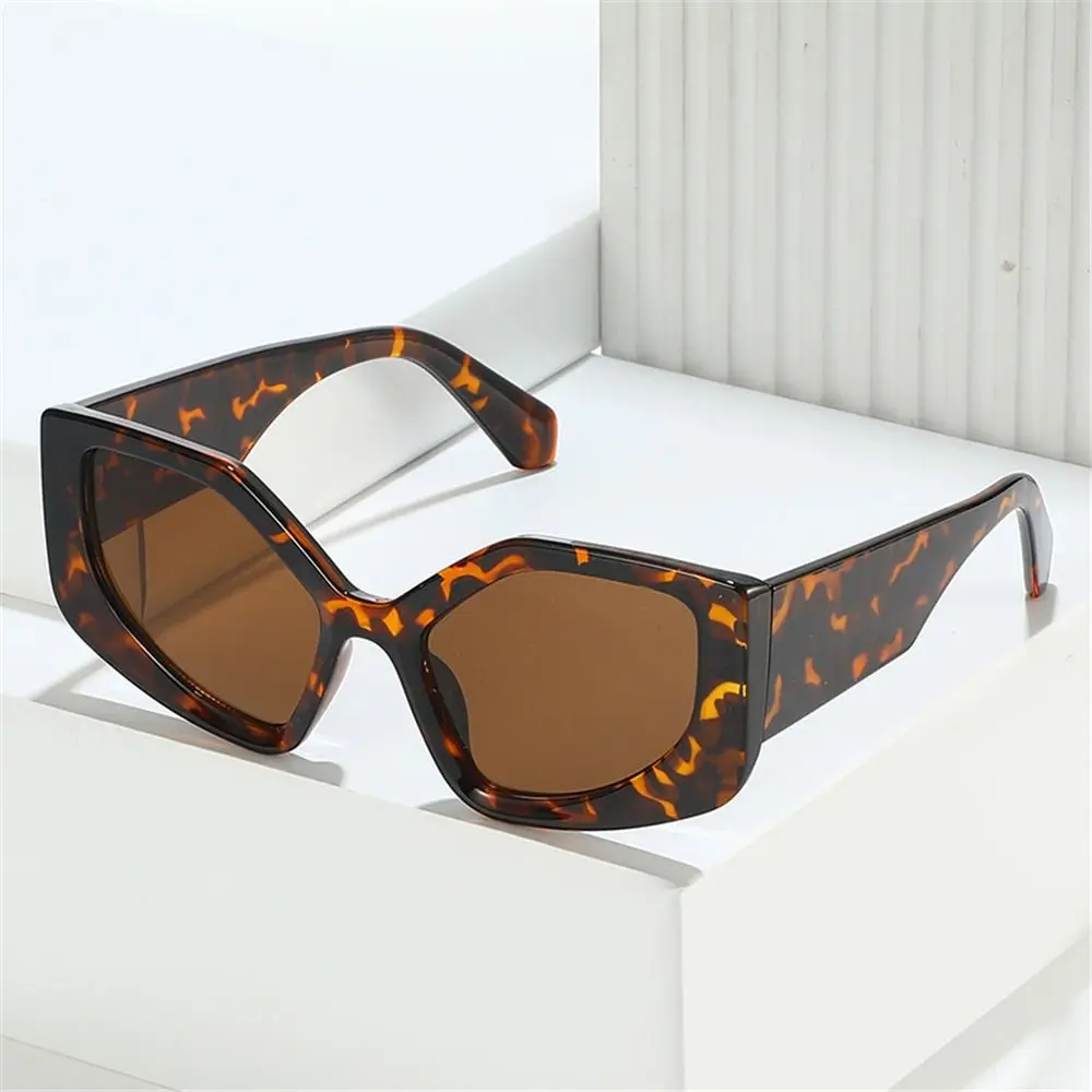 Retro Oversized Cat Eye Sunglasses UV400 Colorful Polygon Sun Glasses Irregular Eyewear for Women & Men