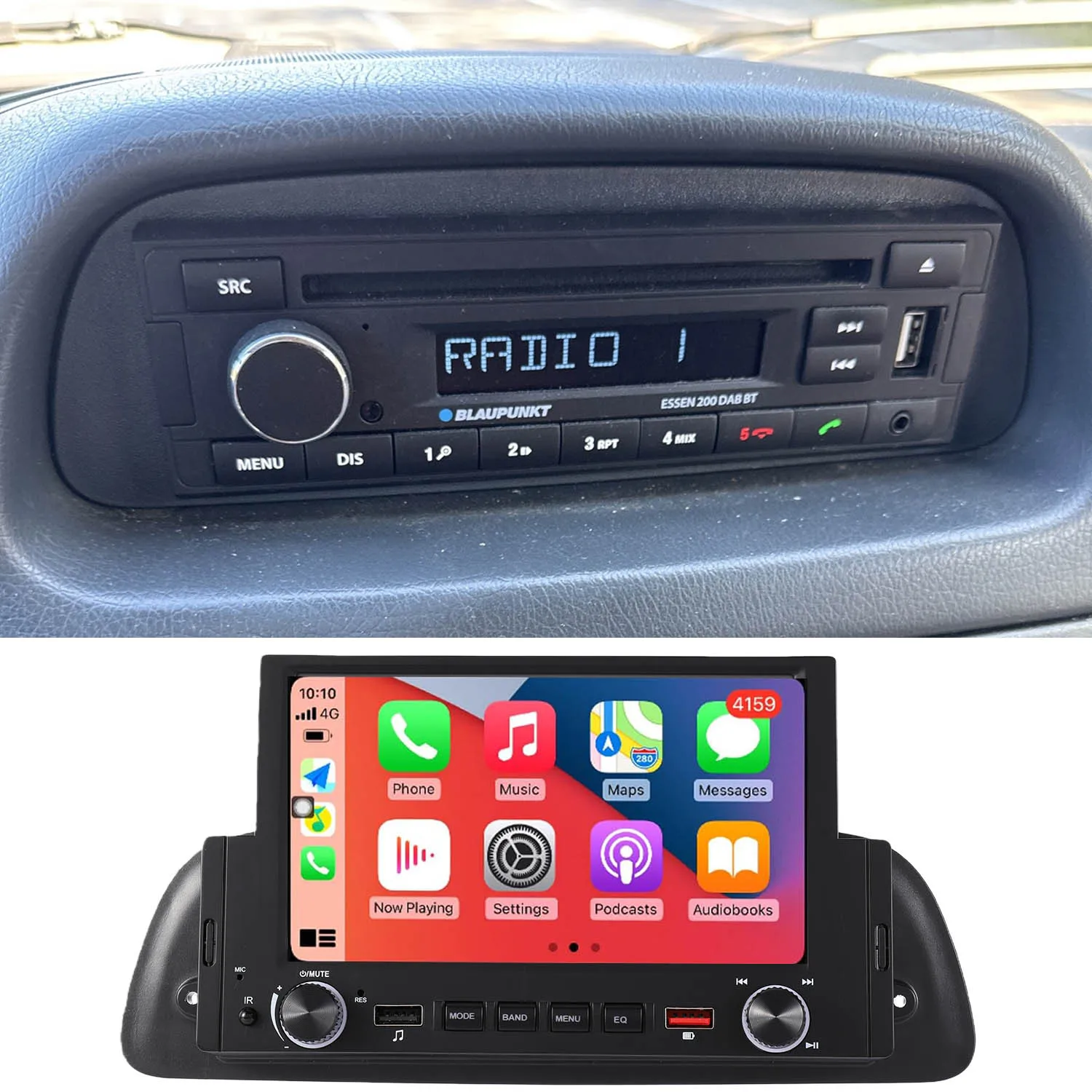 Android Auto Car radio Bluetooth Carpaly GPS Navigation+HD reverse camera For VW LT 28-35 1I Bus 28-46 II Kasten/Dodge Cargo Van