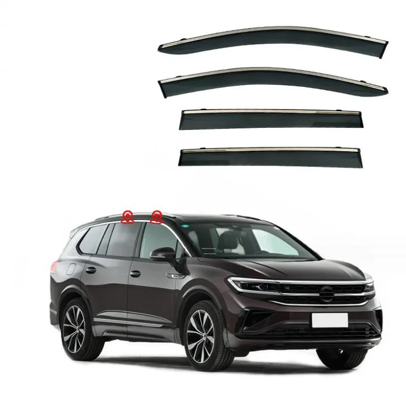 Window Visor Rain Guard Side Window Deflector Weather Shield Awnings & Shelters For Talagon 2018 2019 2020 2021 2022 2023 2024