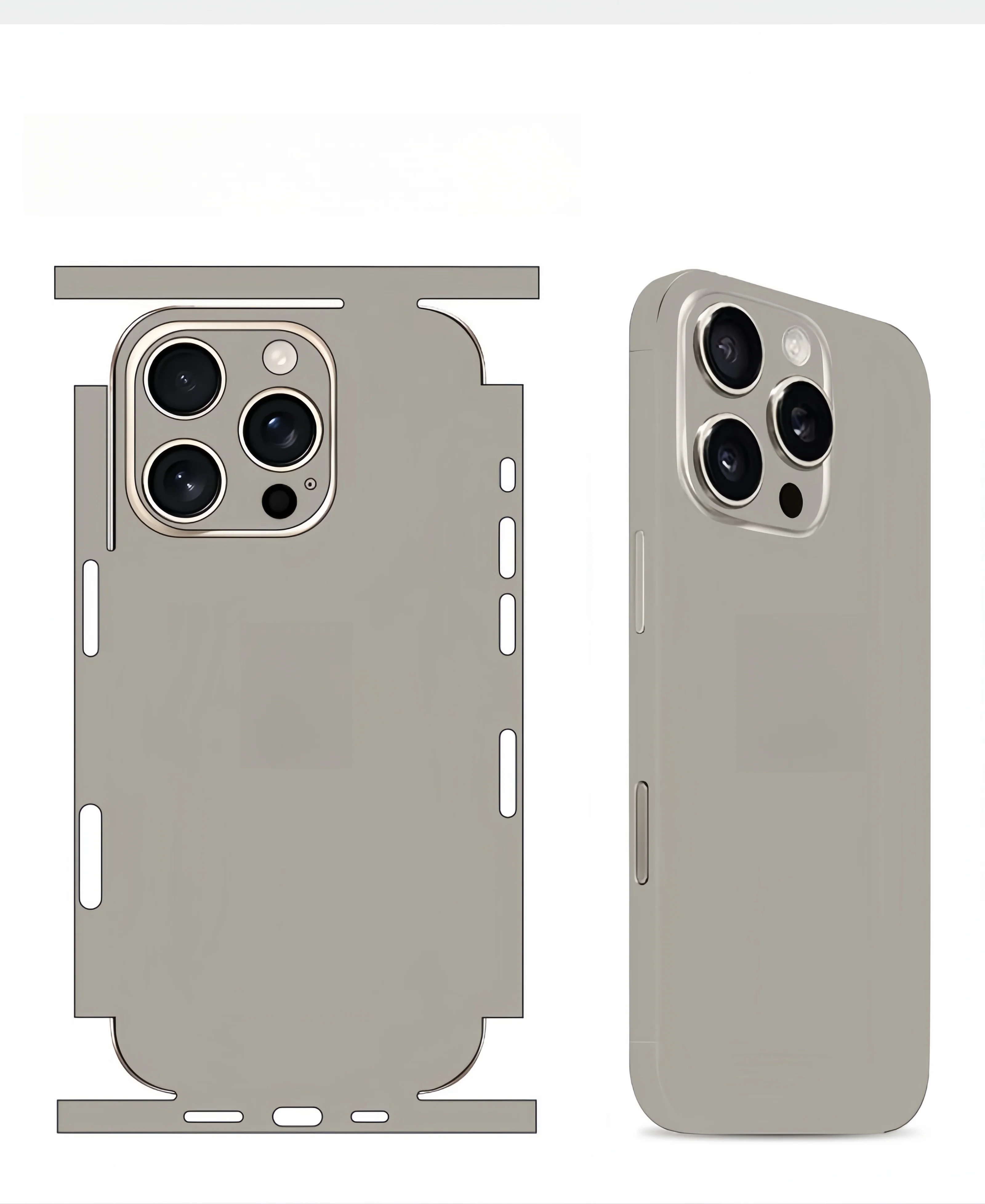 Plain Color Skin Wrap For iPhone 16 Pro Max Sticker 15 14 Plus Back Film 13 12 Mini Protective Decal Side Frame Back Protector