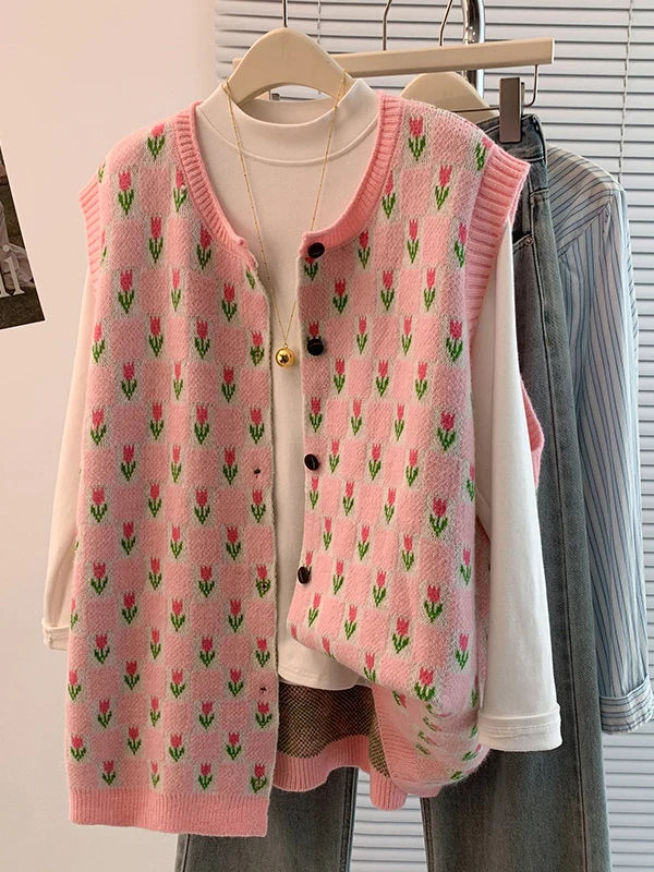 

Осень-зима, свободный повседневный круглый открытый кардиган, жилет, универсальный возрастной дизайн с вышивкой, модный женский жилет