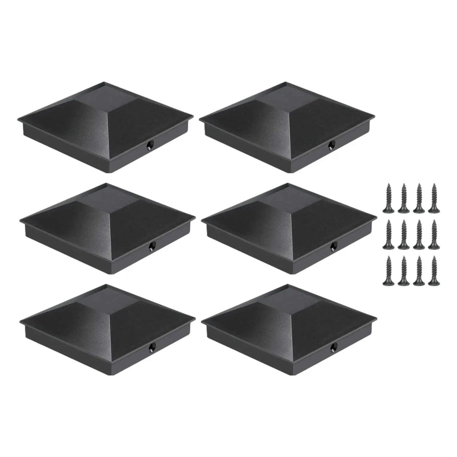 

6Pcs Pyramid Post Caps Covers Replacement Sun Protection Posts Top Caps Fence Post Toppers for 4x4 Lawn Mailbox Posts Railing