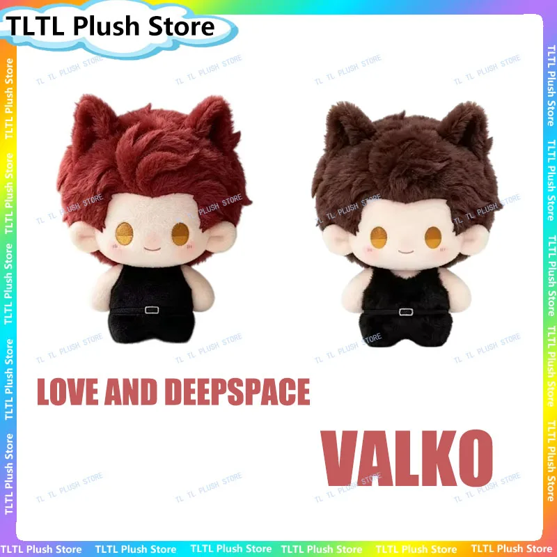 Плюшевая игрушка Love And Deepspace Valko, 10 см, с волчьими ушками, хлопковая кукла, красные волосы, плюшевый брелок, игровой мерч, коллекционный подарок для фанатов аниме