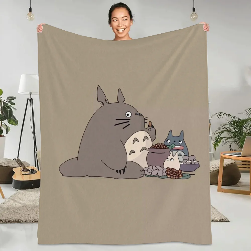 Totoros Cute Throw Blanket for Sofa Luxury Fluffy Soft Blankets & Throw Character Blanket Oversized 200x300 Home and Decoration