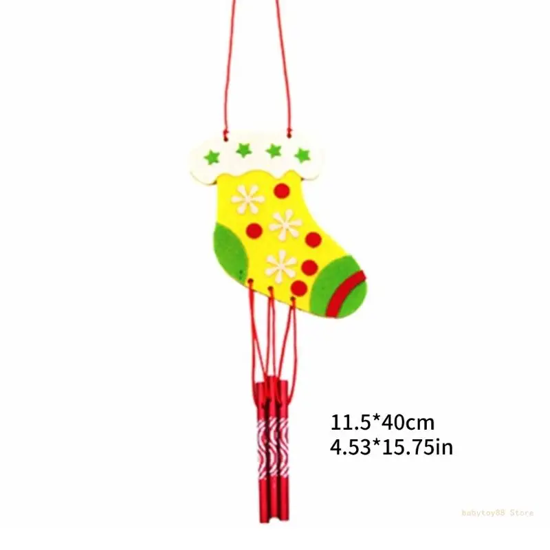 Y4UD WindBell DIY-knutselsets voor kinderen Kerstwindgong Maken Materiaal voor kinderen Familiebijeenkomst Feest Hangende Decor