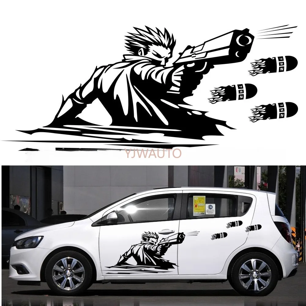 Let The Bullets Fly Car Wrap Sticker Universal Car Body Decal Vinyl Graphic Sticker Modified Scratch Cover Waterproof Stickers