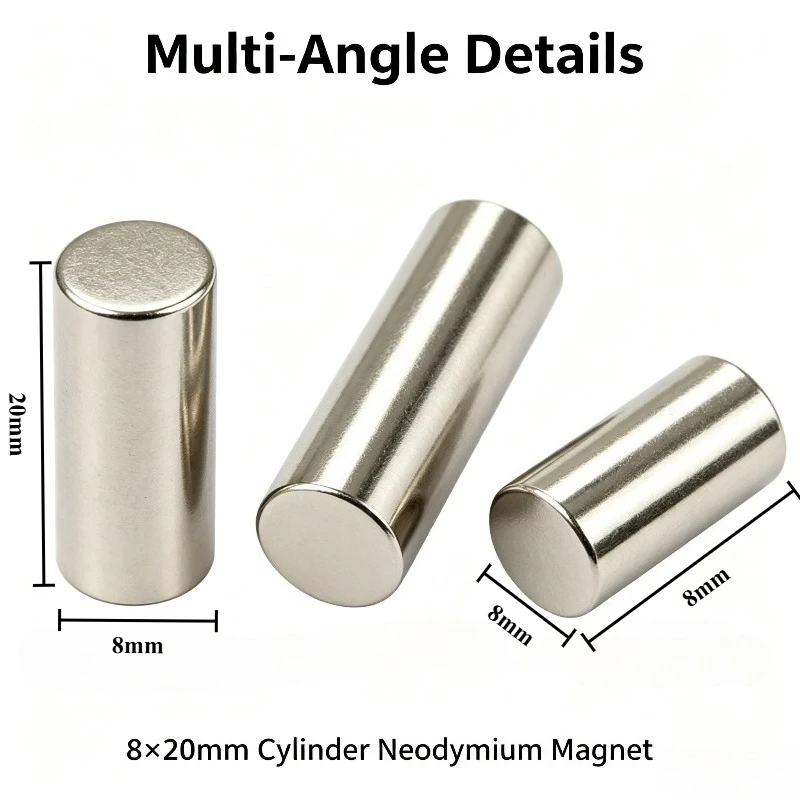 8X20mm N35 NdFeB Neodymium Magnet Small Round Rare Earth Permanent Magnet for DIY Craft Model Office Handmade 8*20mm
