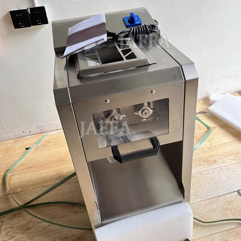 Commercial Vertical Electric Meat Slicer With Stainless Steel Shredder Vegetable And Sausage Cutter Engine Core Component