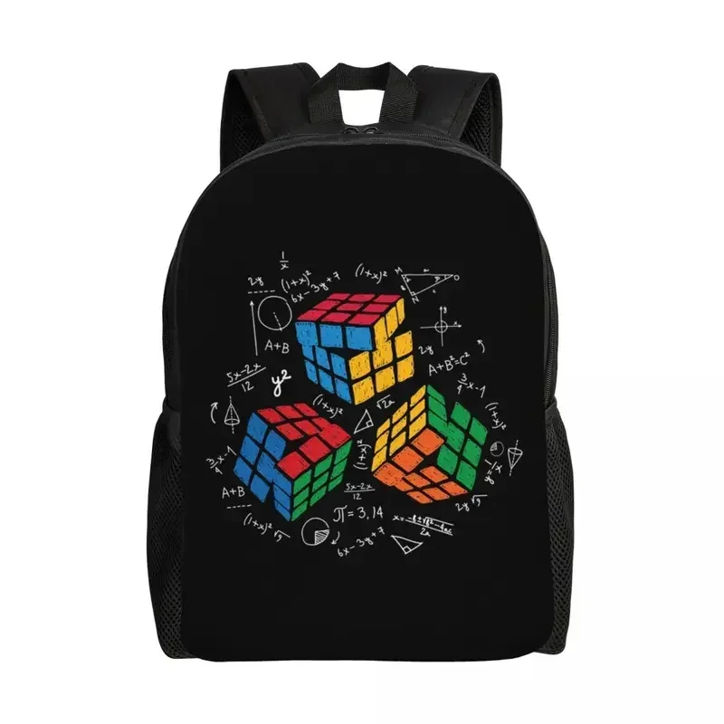 Custom Math Rubik Rubix Rubics Player Cube Math Lovers Backpack Teachers College School Bags Women Bookbag Fits 15 Inch Laptop