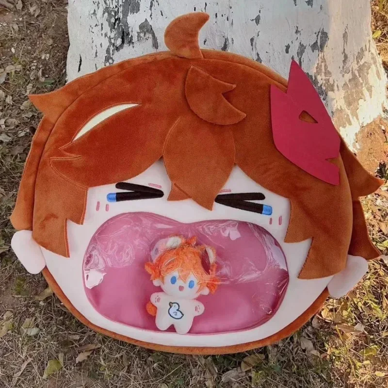 Tartaglia Genshin Impact Itabag Y2K Cartoon Animation Game Peripheral Anime Cotton Plush Doll Backpack Student Messenger Bag