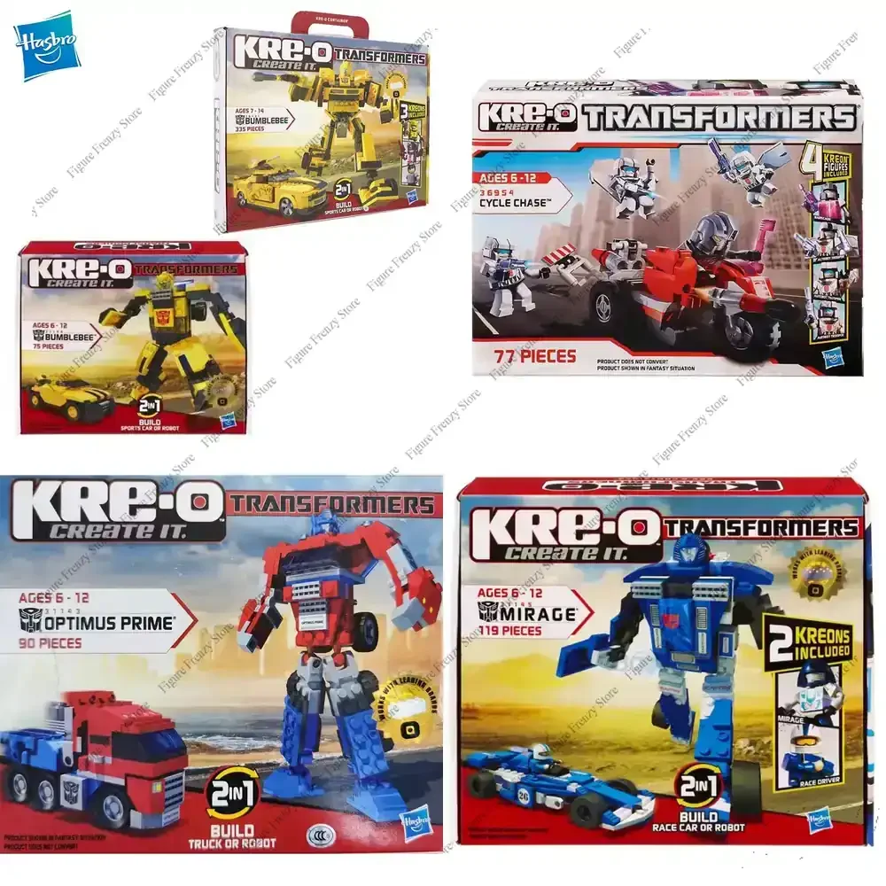 Oferta Especial para la Colección de Figuras de Acción de Transformers de Hasbro KRE-O: Bumblebee, Vortex, Prowl, Mirage, Optimus Prime, Regalo Ideal